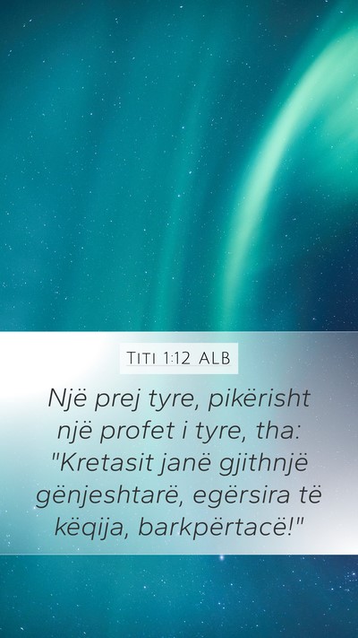 Titi 1:12 ALB Bible Verse Image