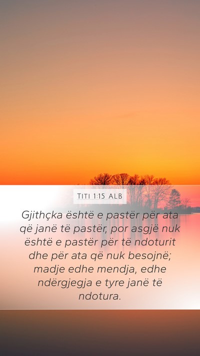Titi 1:15 ALB Bible Verse Image