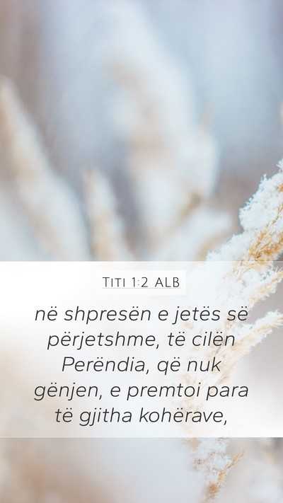 Titi 1:2 ALB Bible Verse Image