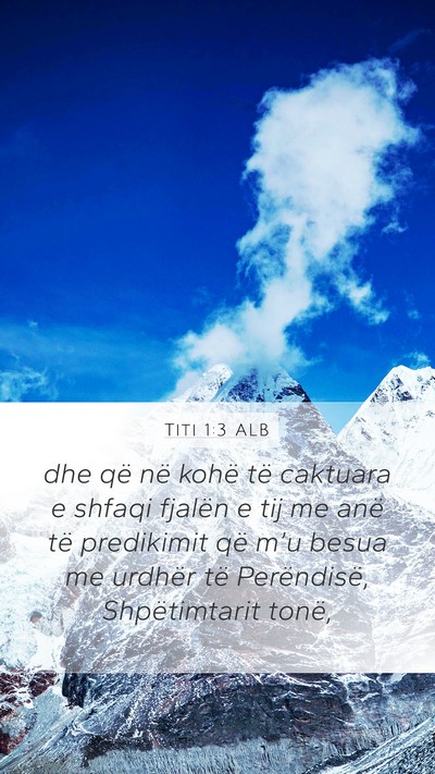 Titi 1:3 ALB Bible Verse Image