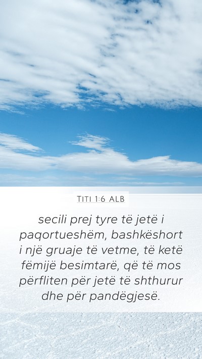 Titi 1:6 ALB Bible Verse Image