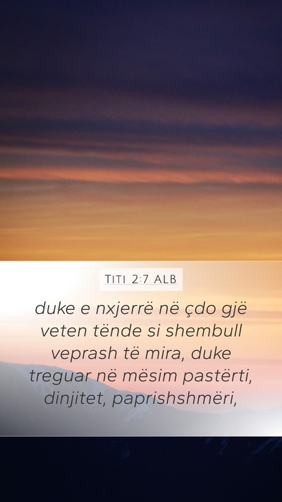 Titi 2:7 ALB Bible Verse Image