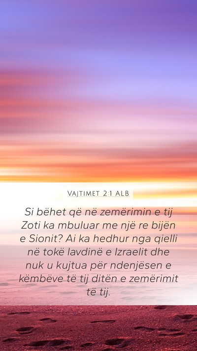 Vajtimet 2:1 ALB Bible Verse Image