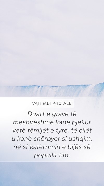 Vajtimet 4:10 ALB Bible Verse Image