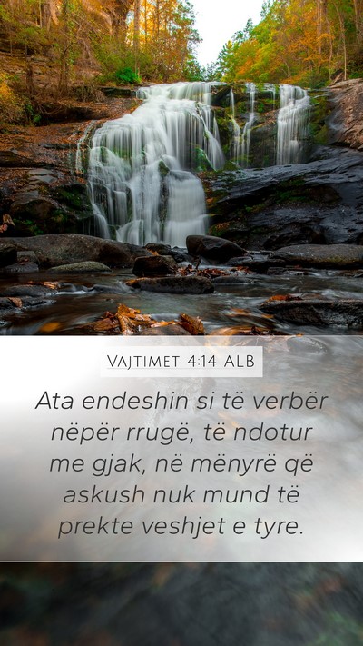 Vajtimet 4:14 ALB Bible Verse Image