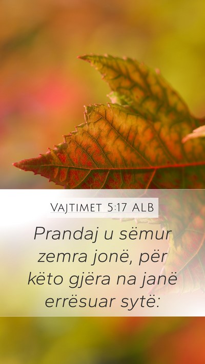 Vajtimet 5:17 ALB Bible Verse Image