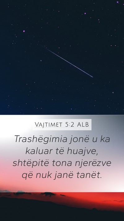 Vajtimet 5:2 ALB Bible Verse Image