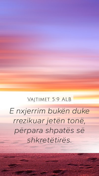 Vajtimet 5:9 ALB Bible Verse Image