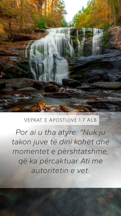 Veprat e Apostujve 1:7 ALB Bible Verse Image
