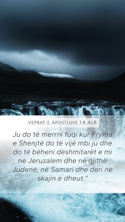 Veprat e Apostujve 1:8 ALB Bible Verse Image