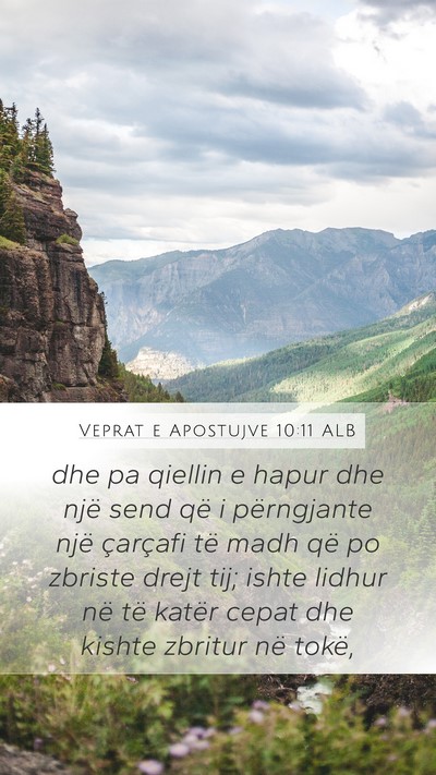 Veprat e Apostujve 10:11 ALB Bible Verse Image
