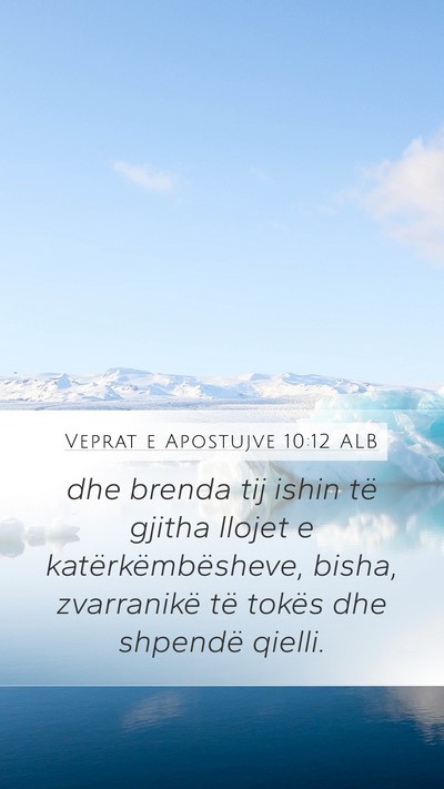 Veprat e Apostujve 10:12 ALB Bible Verse Image
