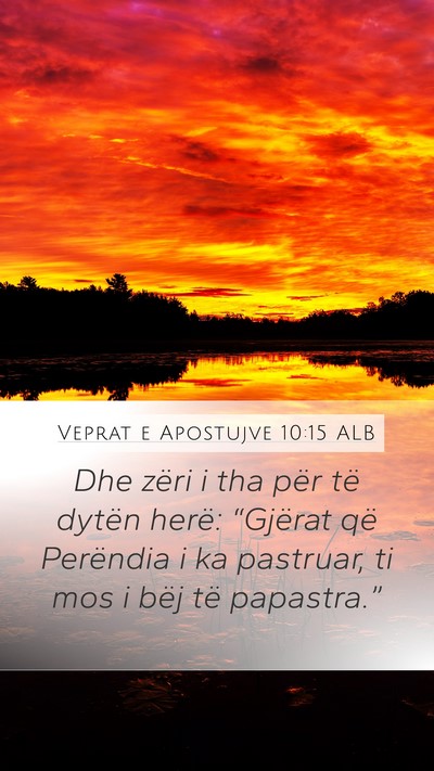 Veprat e Apostujve 10:15 ALB Bible Verse Image