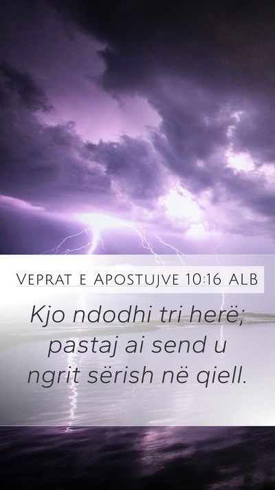 Veprat e Apostujve 10:16 ALB Bible Verse Image