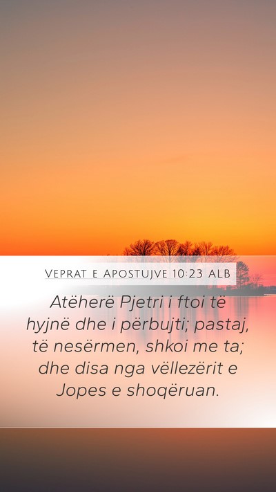 Veprat e Apostujve 10:23 ALB Bible Verse Image