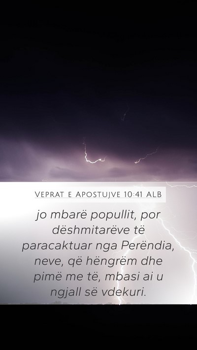 Veprat e Apostujve 10:41 ALB Bible Verse Image