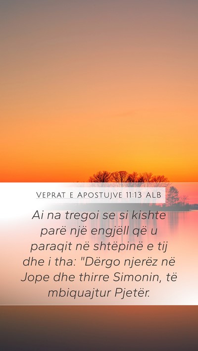 Veprat e Apostujve 11:13 ALB Bible Verse Image