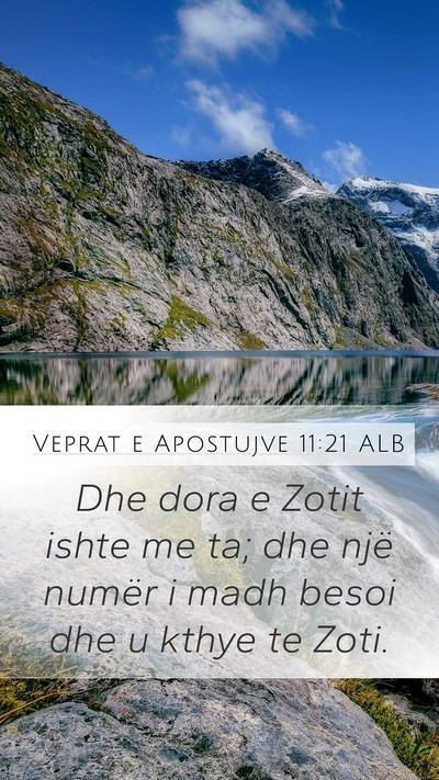 Veprat e Apostujve 11:21 ALB Bible Verse Image