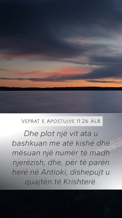 Veprat e Apostujve 11:26 ALB Bible Verse Image