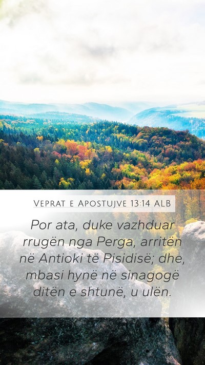 Veprat e Apostujve 13:14 ALB Bible Verse Image