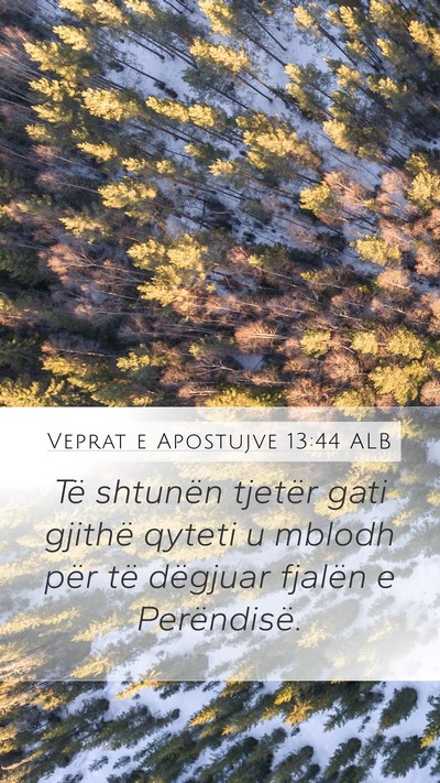 Veprat e Apostujve 13:44 ALB Bible Verse Image