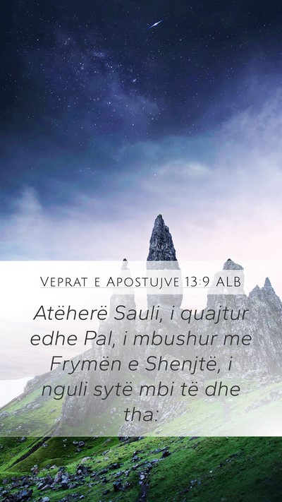Veprat e Apostujve 13:9 ALB Bible Verse Image
