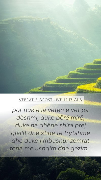 Veprat e Apostujve 14:17 ALB Bible Verse Image