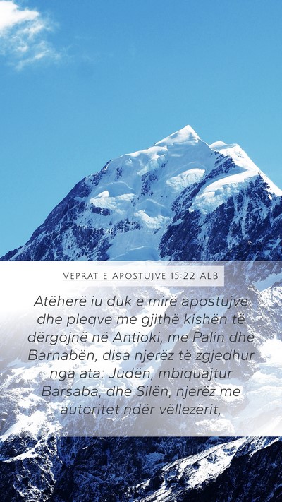 Veprat e Apostujve 15:22 ALB Bible Verse Image