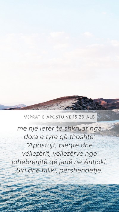 Veprat e Apostujve 15:23 ALB Bible Verse Image