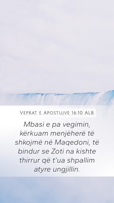 Veprat e Apostujve 16:10 ALB Bible Verse Image