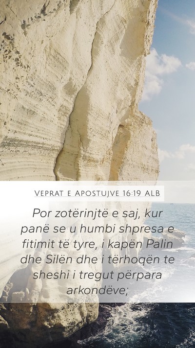 Veprat e Apostujve 16:19 ALB Bible Verse Image