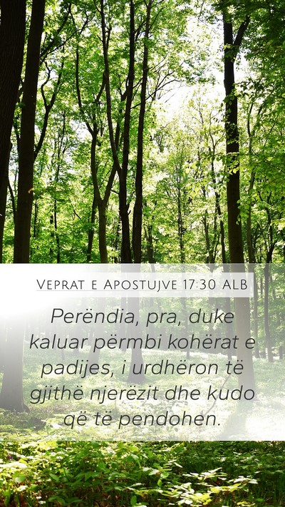 Veprat e Apostujve 17:30 ALB Bible Verse Image