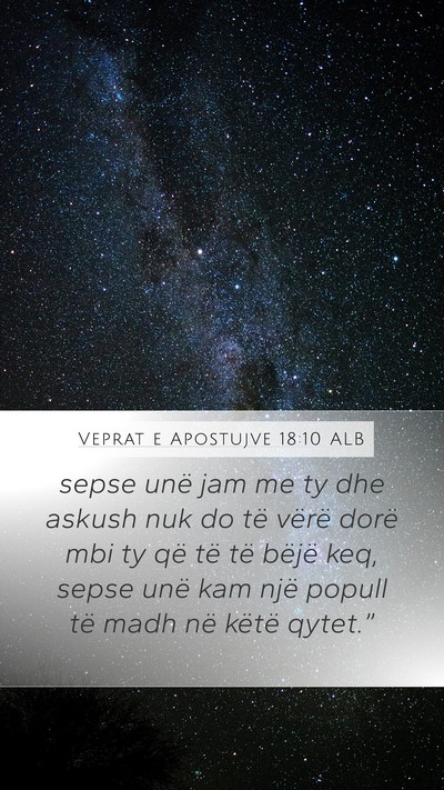 Veprat e Apostujve 18:10 ALB Bible Verse Image