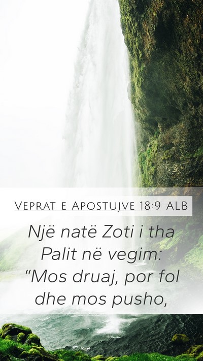 Veprat e Apostujve 18:9 ALB Bible Verse Image