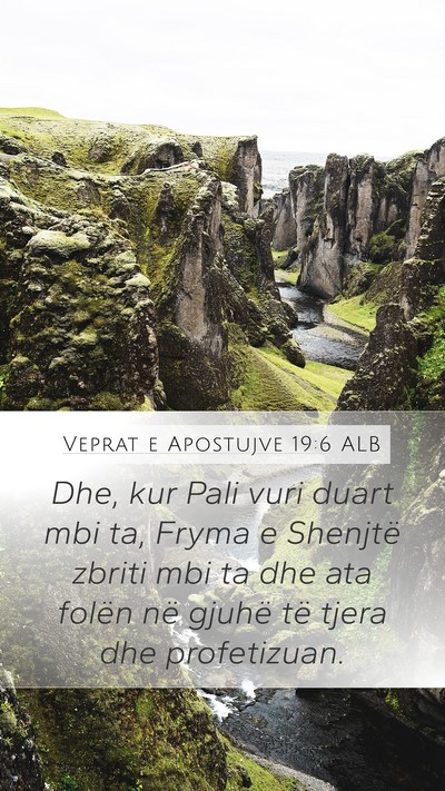 Veprat e Apostujve 19:6 ALB Bible Verse Image