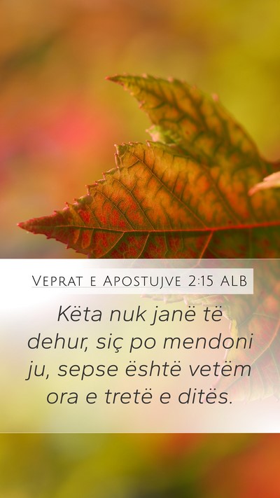 Veprat e Apostujve 2:15 ALB Bible Verse Image