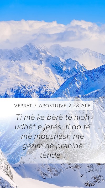 Veprat e Apostujve 2:28 ALB Bible Verse Image