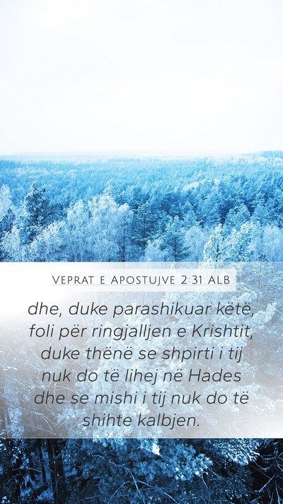 Veprat e Apostujve 2:31 ALB Bible Verse Image