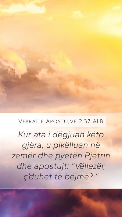 Veprat e Apostujve 2:37 ALB Bible Verse Image