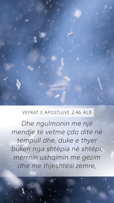 Veprat e Apostujve 2:46 ALB Bible Verse Image