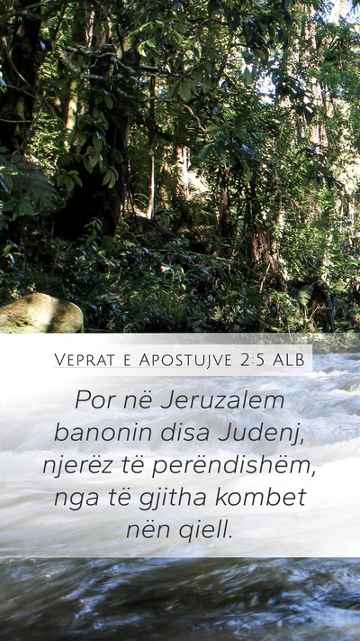 Veprat e Apostujve 2:5 ALB Bible Verse Image