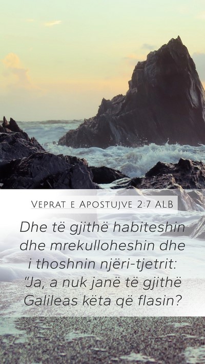 Veprat e Apostujve 2:7 ALB Bible Verse Image