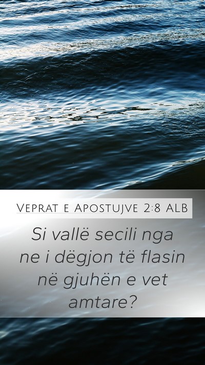 Veprat e Apostujve 2:8 ALB Mobile Phone Wallpaper - Si vallë secili nga ne i dëgjon të flasin në - Mobile Bible Verse Wallpaper