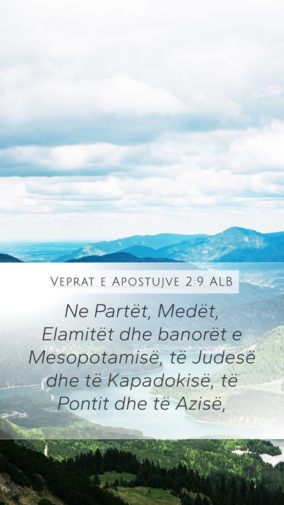 Veprat e Apostujve 2:9 ALB Bible Verse Image
