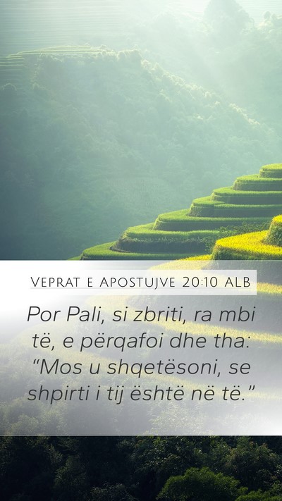 Veprat e Apostujve 20:10 ALB Bible Verse Image