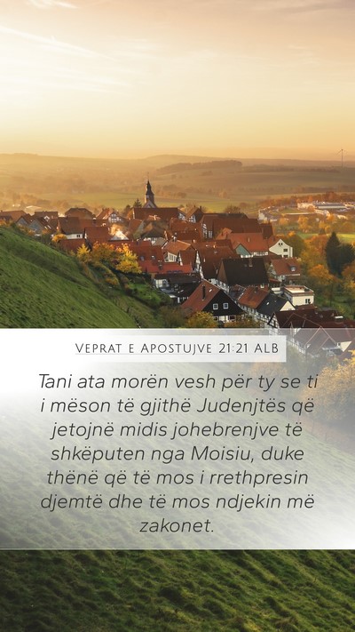 Veprat e Apostujve 21:21 ALB Bible Verse Image
