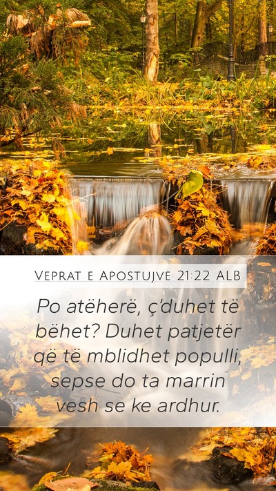 Veprat e Apostujve 21:22 ALB Bible Verse Image