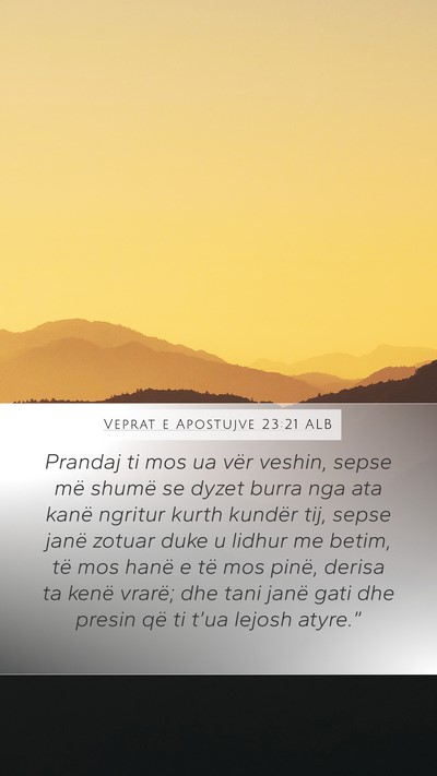 Veprat e Apostujve 23:21 ALB Bible Verse Image