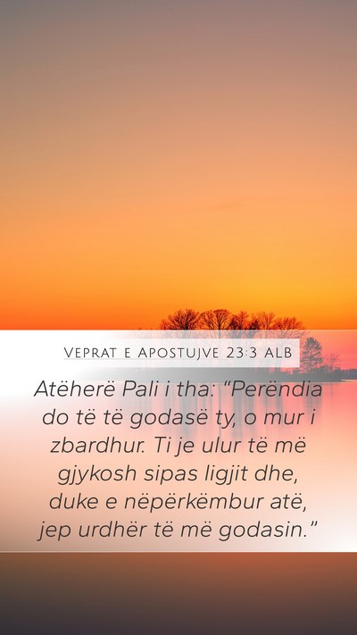 Veprat e Apostujve 23:3 ALB Bible Verse Image