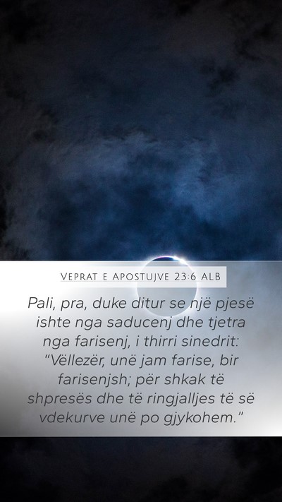 Veprat e Apostujve 23:6 ALB Bible Verse Image